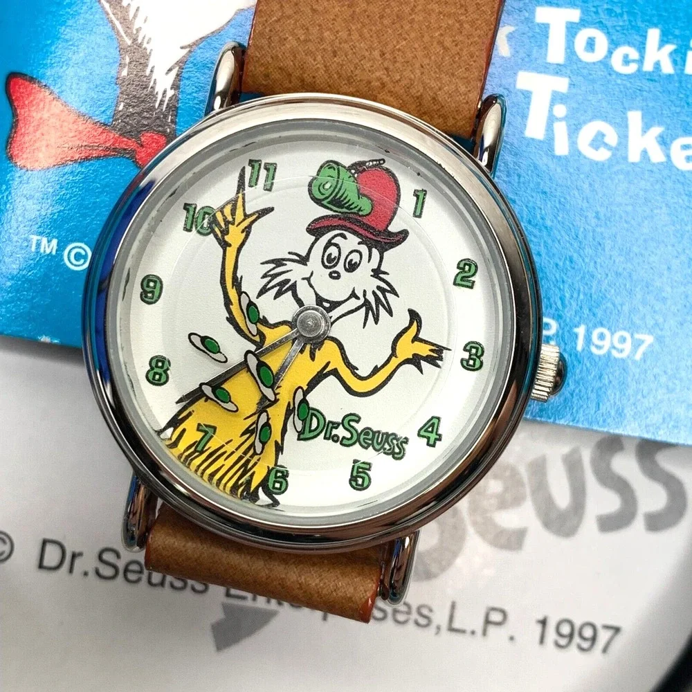 Dr Seuss Watch 'Tick Tocking Time Tickers' Green Egss & Ham 1997‎ NEW